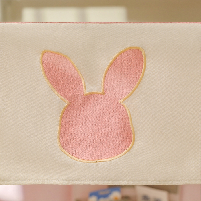 91家纺网 家纺一手货源 找家纺 都市缘蚊帐 2025新款学生宿舍导轨遮光床帘上下铺贴布卡通蚊帐0.8m 0.9m床 软萌兔-粉