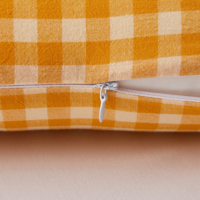 91家纺网 家纺一手货源 找家纺 翎盈家纺 2025款纯棉全棉水洗棉深睡枕专用枕套面包记忆枕枕头套枕套单品 黄小格