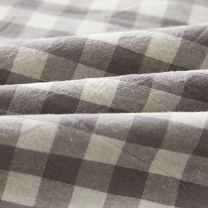 91家纺网 家纺一手货源 找家纺 翎盈家纺 2025款纯棉全棉水洗棉深睡枕专用枕套面包记忆枕枕头套枕套单品 灰小格