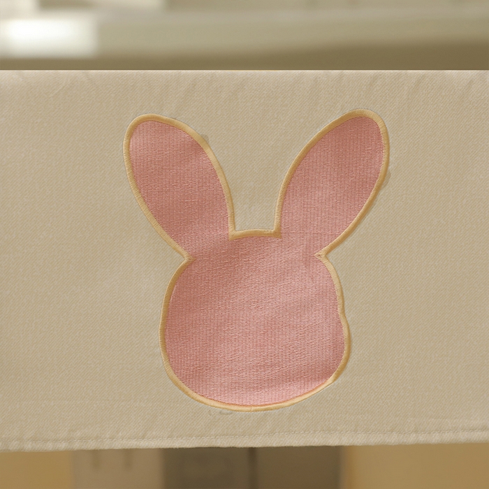 91家纺网 家纺一手货源 找家纺 都市缘蚊帐 2025新款学生宿舍导轨遮光床帘上下铺贴布卡通蚊帐0.8m 0.9m床 软萌兔-黄