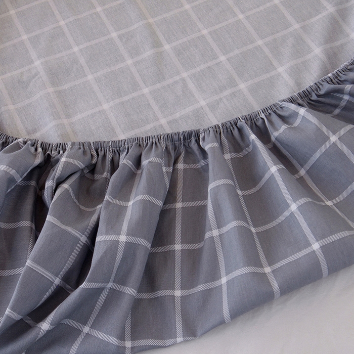 91家纺网 家纺一手货源 找家纺 水妙家纺 2025年新款A类全棉纯棉学生宿舍上下铺床笠六件套五件套 玛奇朵-灰