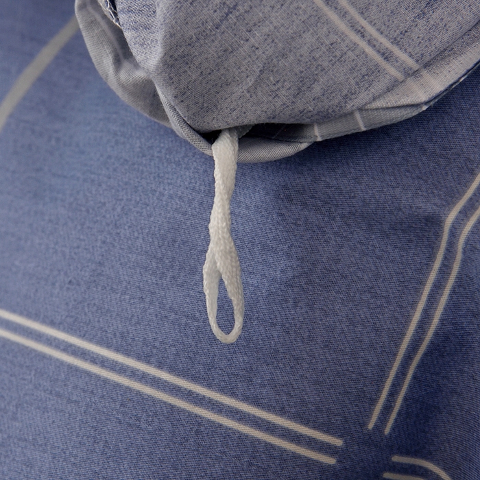 91家纺网 家纺一手货源 找家纺 水妙家纺 2025年新款A类全棉纯棉学生宿舍上下铺床笠六件套五件套 念初-蓝