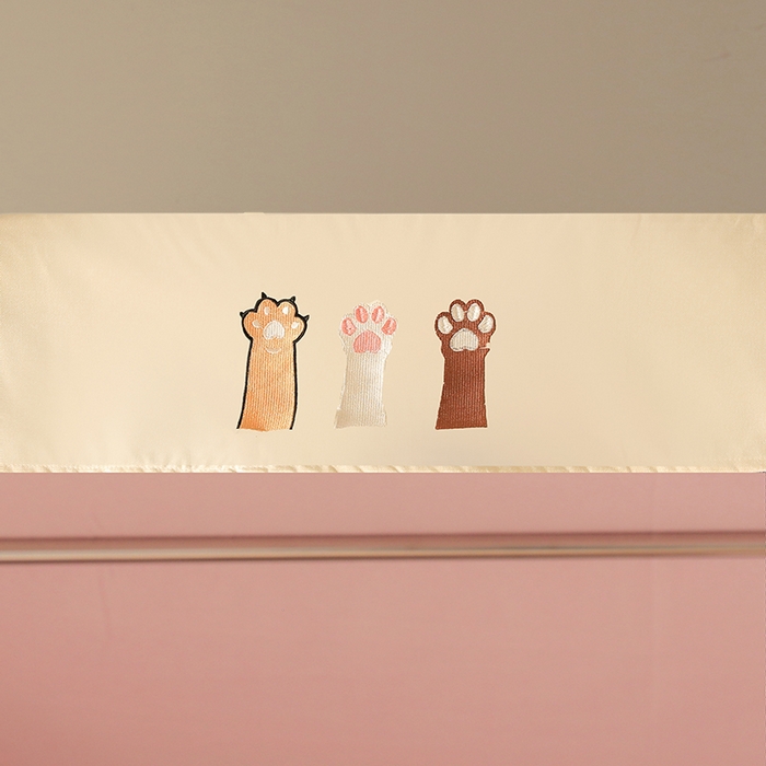 91家纺网 家纺一手货源 找家纺 都市缘蚊帐 2025新款学生宿舍导轨遮光床帘上下铺贴布卡通蚊帐0.8m 0.9m床 小白狗-粉