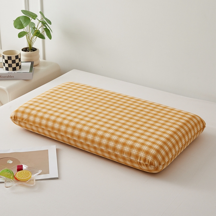 91家纺网 家纺一手货源 找家纺 翎盈家纺 2025款纯棉全棉水洗棉深睡枕专用枕套面包记忆枕枕头套枕套单品 尚品-黄