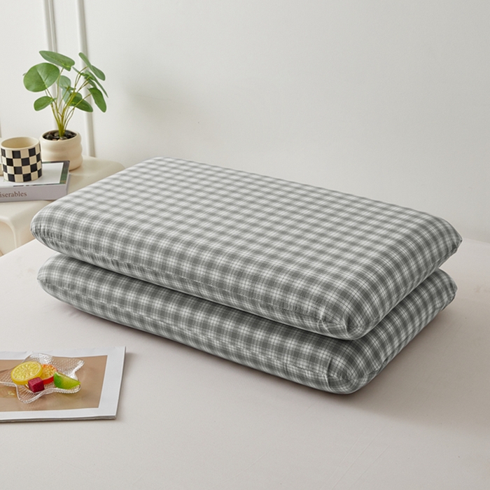 91家纺网 家纺一手货源 找家纺 翎盈家纺 2025款纯棉全棉水洗棉深睡枕专用枕套面包记忆枕枕头套枕套单品 尚品-灰