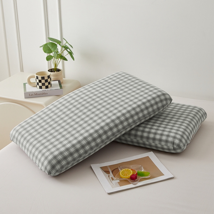 91家纺网 家纺一手货源 找家纺 翎盈家纺 2025款纯棉全棉水洗棉深睡枕专用枕套面包记忆枕枕头套枕套单品 尚品-灰