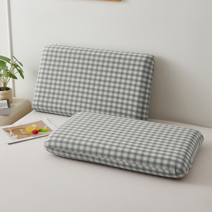 91家纺网 家纺一手货源 找家纺 翎盈家纺 2025款纯棉全棉水洗棉深睡枕专用枕套面包记忆枕枕头套枕套单品 尚品-灰