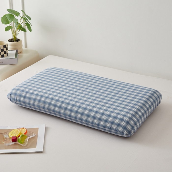 91家纺网 家纺一手货源 找家纺 翎盈家纺 2025款纯棉全棉水洗棉深睡枕专用枕套面包记忆枕枕头套枕套单品 尚品-蓝