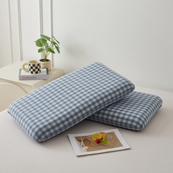 91家纺网 家纺一手货源 找家纺 翎盈家纺 2025款纯棉全棉水洗棉深睡枕专用枕套面包记忆枕枕头套枕套单品 尚品-蓝