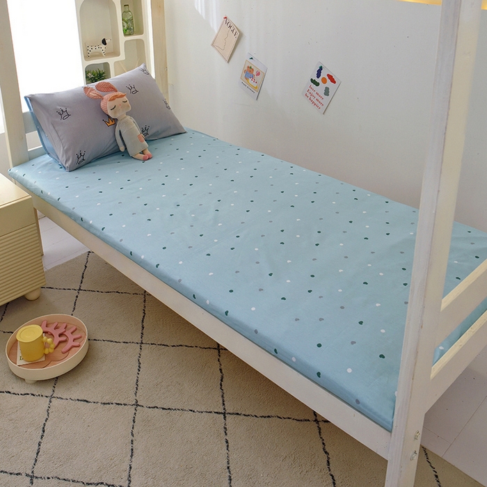 91家纺网 家纺一手货源 找家纺 水妙家纺 2025年新款A类全棉纯棉学生宿舍上下铺床笠六件套五件套 星耀皇冠-灰