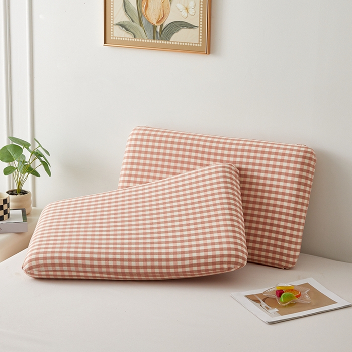 翎盈家纺 2025款纯棉全棉水洗棉深睡枕专用枕套面包记忆枕枕头套枕套单品 玉小格