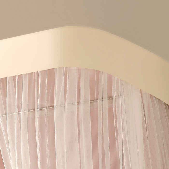 91家纺网 家纺一手货源 找家纺 都市缘蚊帐 2025新款学生宿舍导轨遮光床帘上下铺贴布卡通蚊帐0.8m 0.9m床 小棕熊 粉