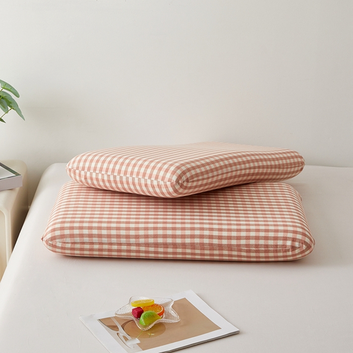 91家纺网 家纺一手货源 找家纺 翎盈家纺 2025款纯棉全棉水洗棉深睡枕专用枕套面包记忆枕枕头套枕套单品 玉小格