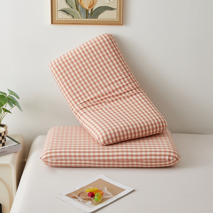 91家纺网 家纺一手货源 找家纺 翎盈家纺 2025款纯棉全棉水洗棉深睡枕专用枕套面包记忆枕枕头套枕套单品 玉小格