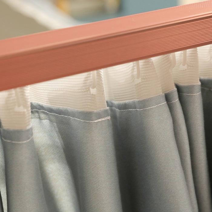 91家纺网 家纺一手货源 找家纺 都市缘蚊帐 2025新款学生宿舍导轨遮光床帘上下铺贴布卡通蚊帐0.8m 0.9m床 小棕熊 浅灰