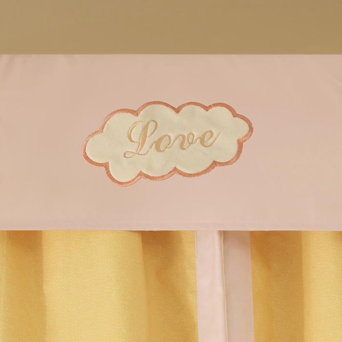 91家纺网 家纺一手货源 找家纺 都市缘蚊帐 2025新款学生宿舍导轨遮光床帘上下铺贴布卡通蚊帐0.8m 0.9m床 星露露-黄