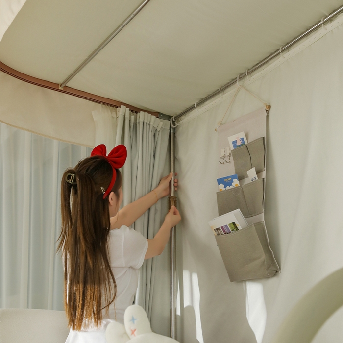 91家纺网 家纺一手货源 找家纺 都市缘蚊帐 2025新款学生宿舍导轨遮光床帘上下铺贴布卡通蚊帐0.8m 0.9m床 熊猫圆圆-豆绿