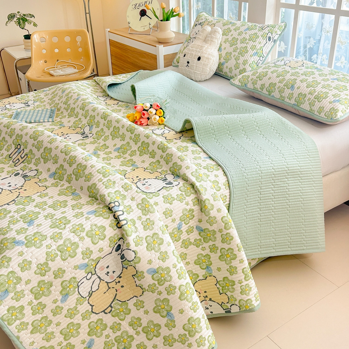 91家纺网 家纺一手货源 找家纺 （总）恒尚居2025新款春秋纯棉床盖全棉印花床单床垫床褥垫-跑量（四季款）