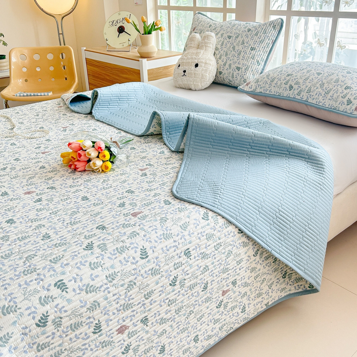 91家纺网 家纺一手货源 找家纺 （总）恒尚居2025新款春秋纯棉床盖全棉印花床单床垫床褥垫-跑量（四季款）