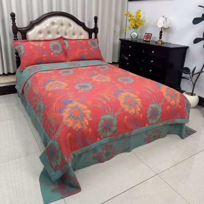 禧多家纺2025新款双层纱夏被四件套 芳华