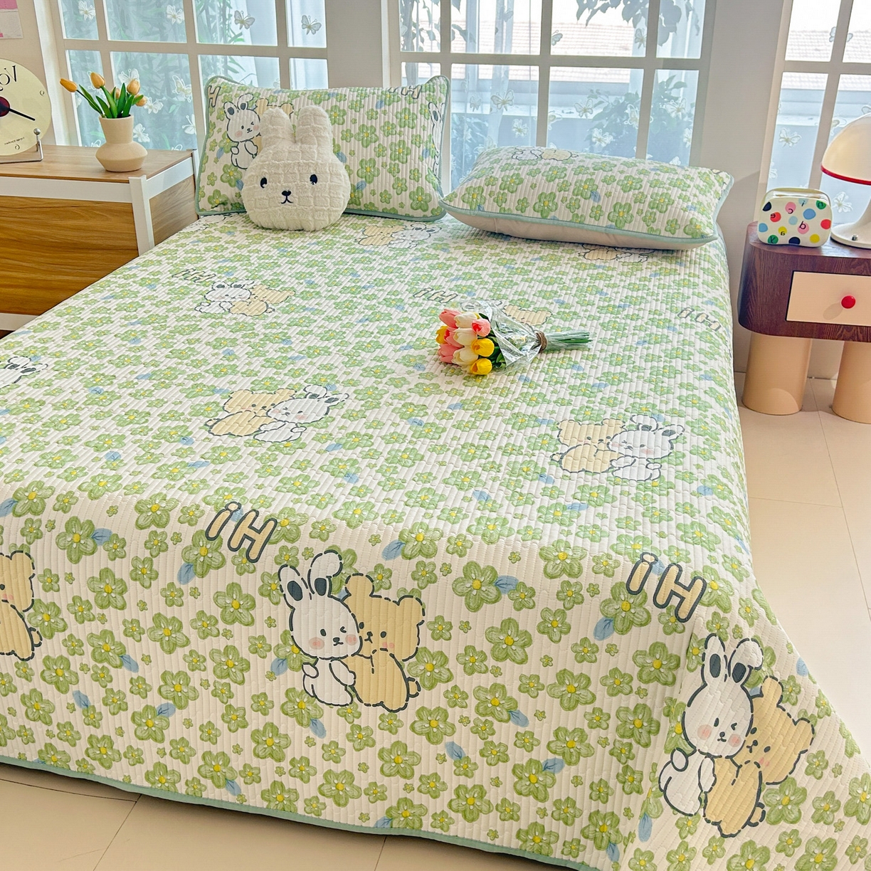 91家纺网 家纺一手货源 找家纺 恒尚居2025新款春秋纯棉床盖全棉印花床单床垫床褥垫-跑量（四季款）纯棉四季款- 巴黎春天