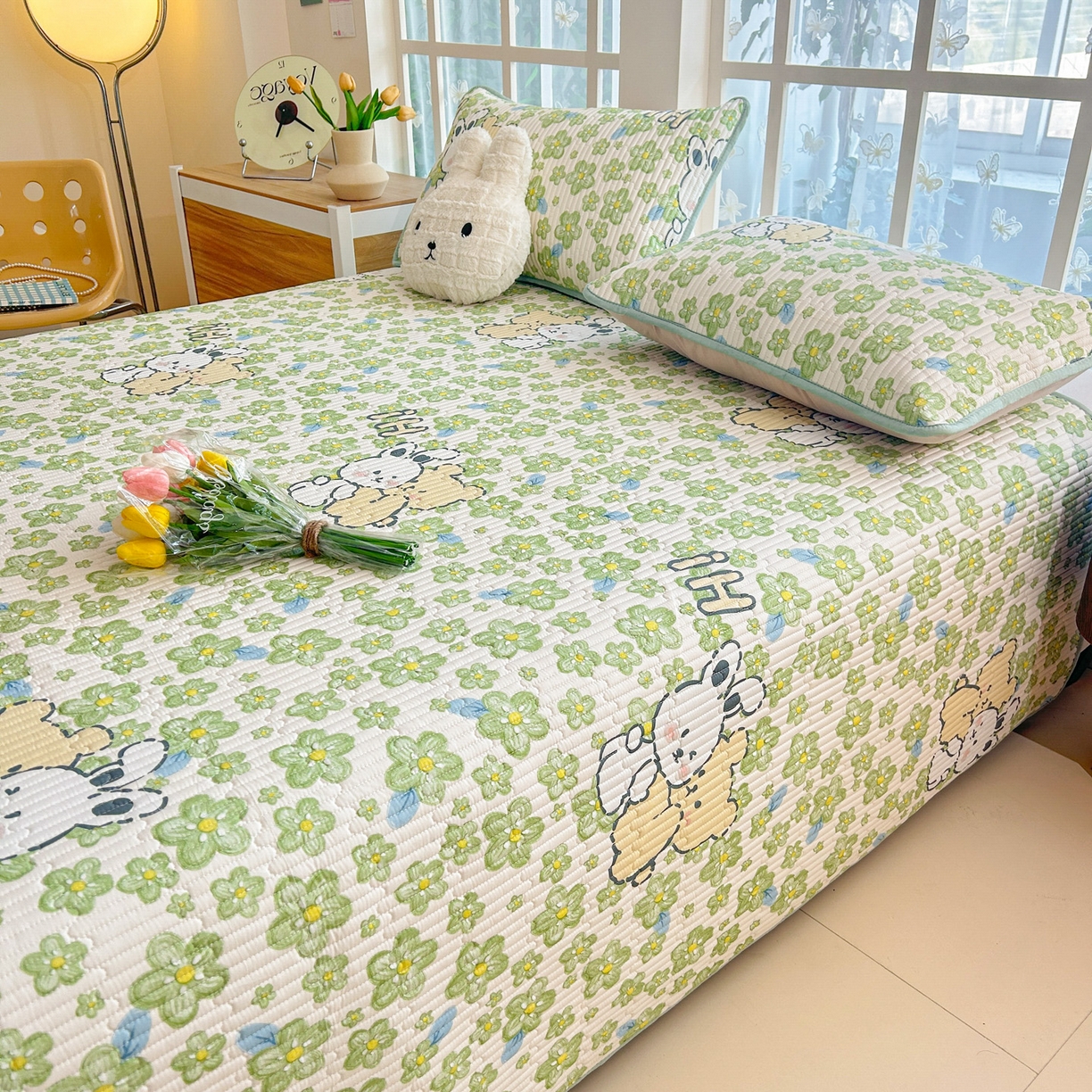 91家纺网 家纺一手货源 找家纺 恒尚居2025新款春秋纯棉床盖全棉印花床单床垫床褥垫-跑量（四季款）纯棉四季款- 巴黎春天