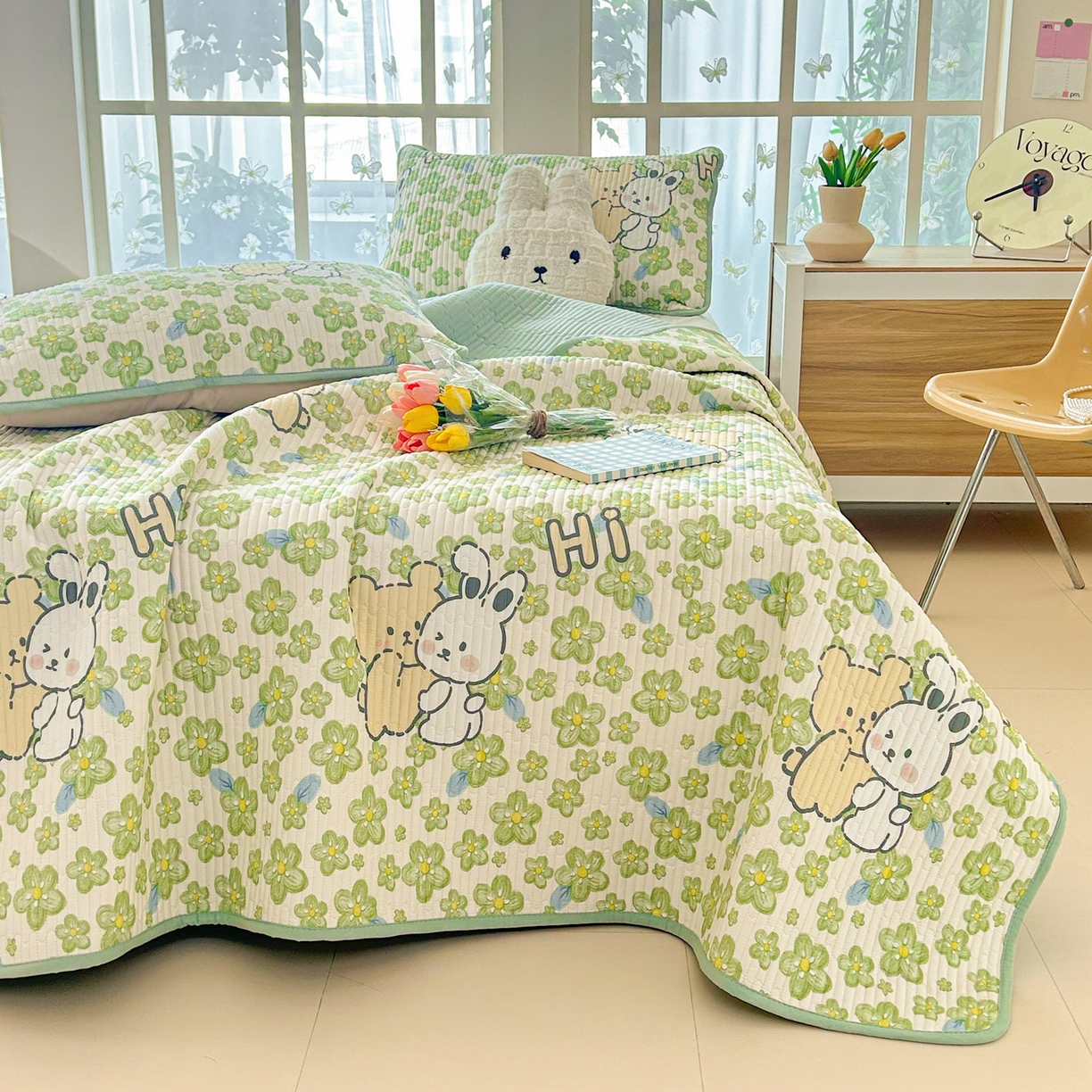 91家纺网 家纺一手货源 找家纺 恒尚居2025新款春秋纯棉床盖全棉印花床单床垫床褥垫-跑量（四季款）纯棉四季款- 巴黎春天