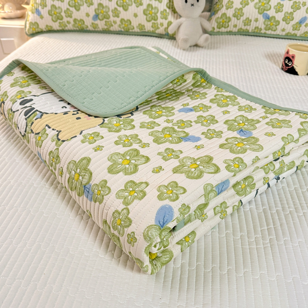 91家纺网 家纺一手货源 找家纺 恒尚居2025新款春秋纯棉床盖全棉印花床单床垫床褥垫-跑量（四季款）纯棉四季款- 巴黎春天