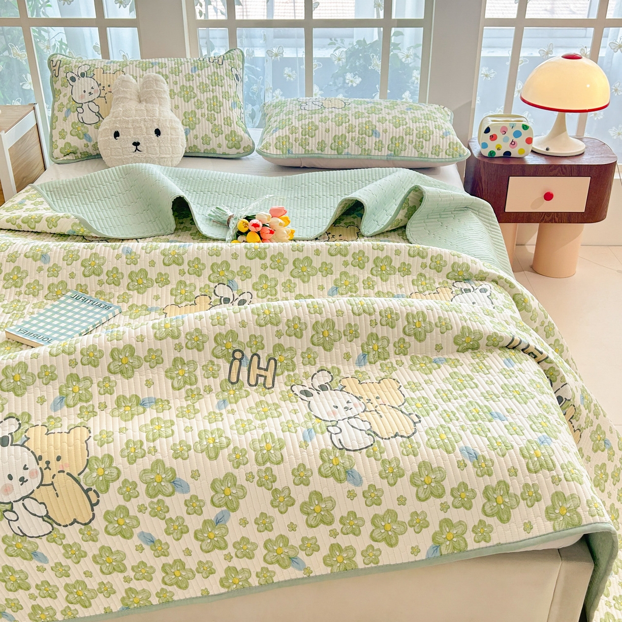 91家纺网 家纺一手货源 找家纺 恒尚居2025新款春秋纯棉床盖全棉印花床单床垫床褥垫-跑量（四季款）纯棉四季款- 巴黎春天