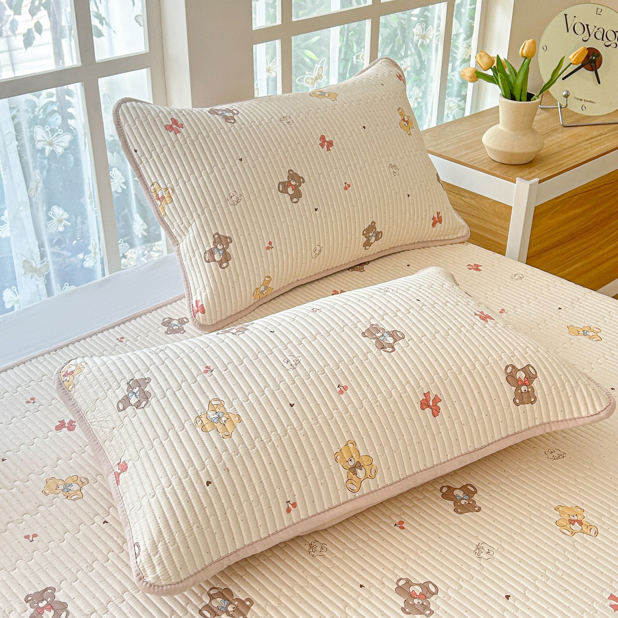 91家纺网 家纺一手货源 找家纺 恒尚居2025新款春秋纯棉床盖全棉印花床单床垫床褥垫-跑量（四季款） 纯棉四季款-芭比熊