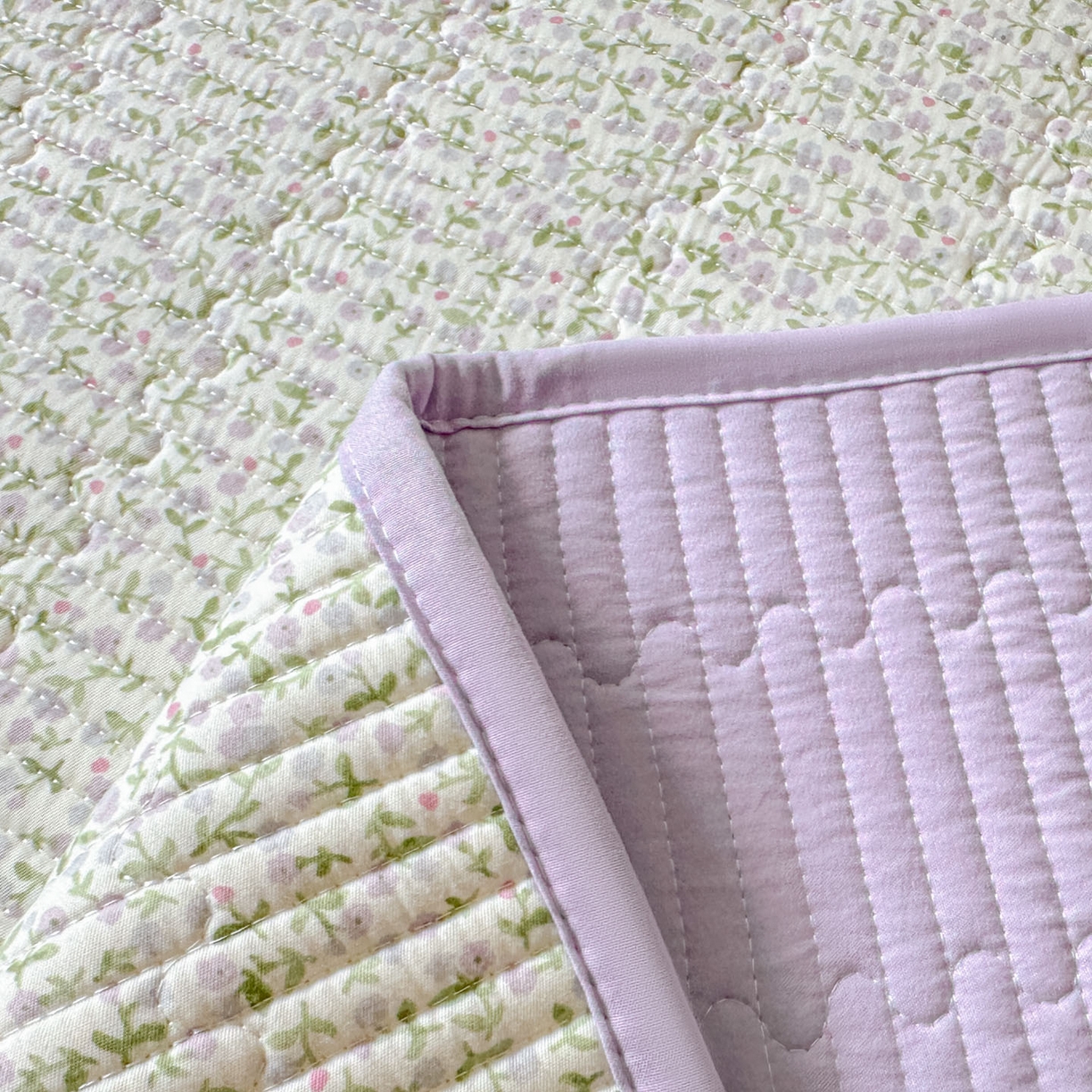 91家纺网 家纺一手货源 找家纺 恒尚居2025新款春秋纯棉床盖全棉印花床单床垫床褥垫-跑量（四季款） 纯棉四季款-半夏