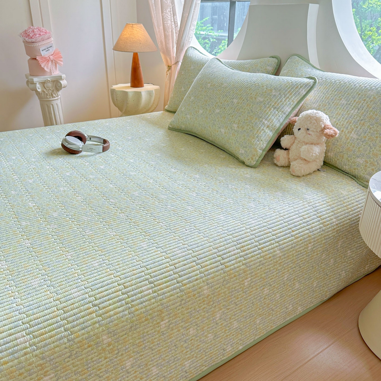 91家纺网 家纺一手货源 找家纺 恒尚居2025新款春秋纯棉床盖全棉印花床单床垫床褥垫-跑量（四季款） 纯棉四季款-丁香花开