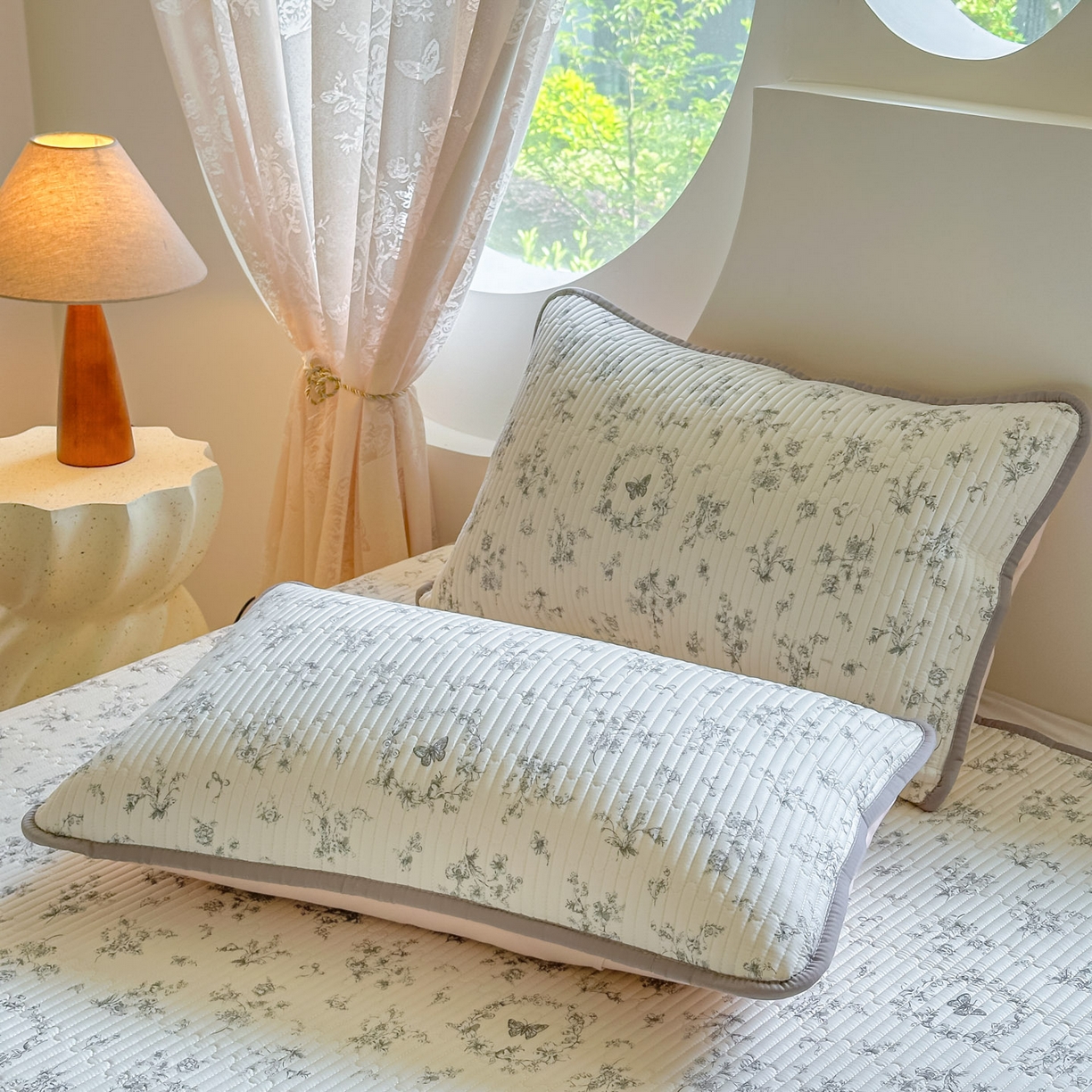 91家纺网 家纺一手货源 找家纺 恒尚居2025新款春秋纯棉床盖全棉印花床单床垫床褥垫-跑量（四季款） 纯棉四季款-花晨月夕