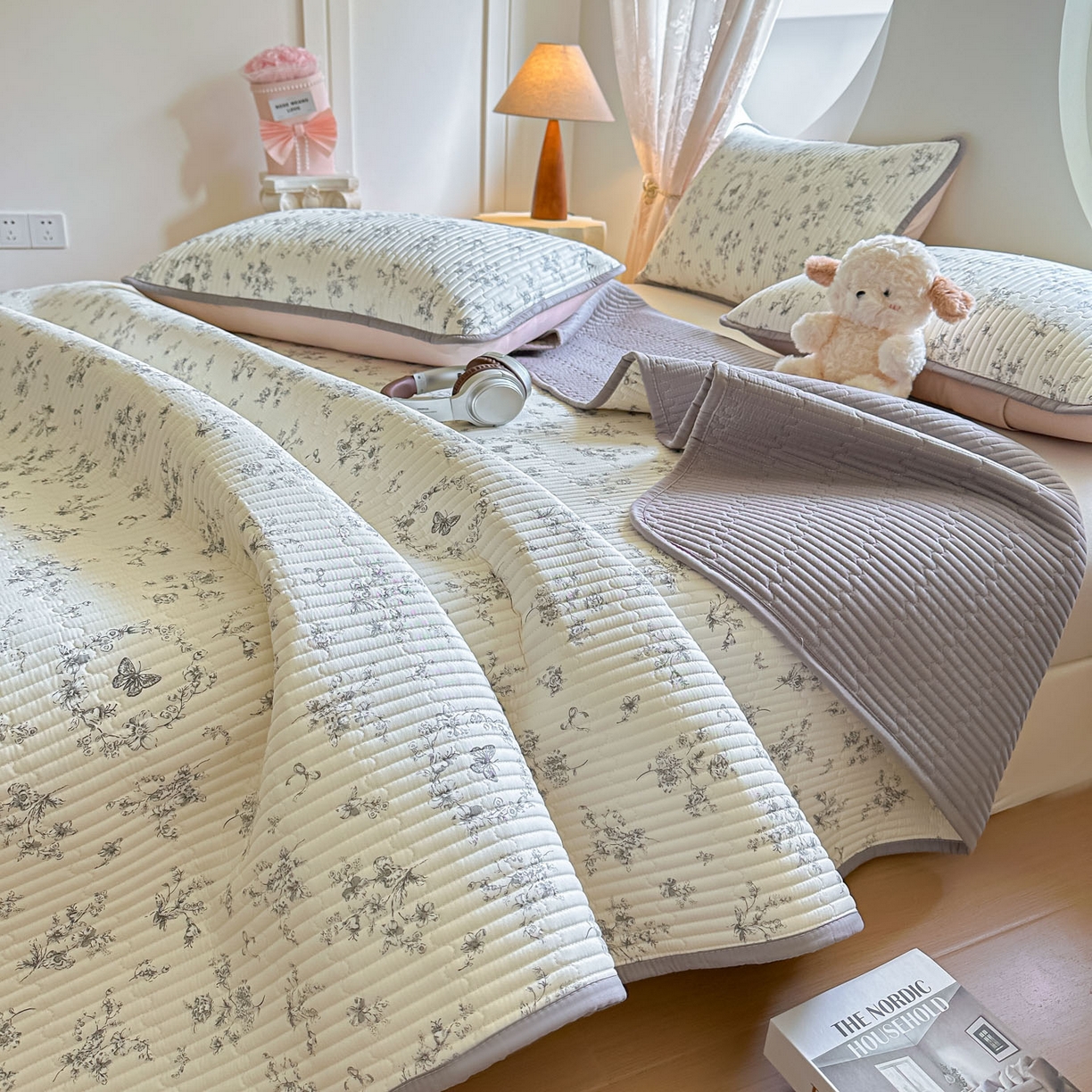 恒尚居2025新款春秋纯棉床盖全棉印花床单床垫床褥垫-跑量（四季款） 纯棉四季款-花晨月夕