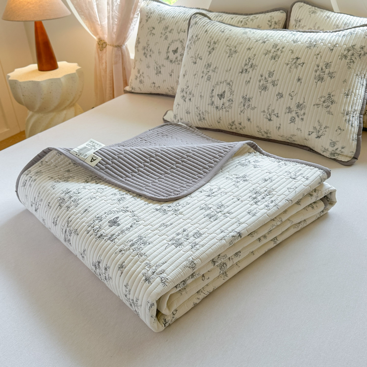 91家纺网 家纺一手货源 找家纺 恒尚居2025新款春秋纯棉床盖全棉印花床单床垫床褥垫-跑量（四季款） 纯棉四季款-花晨月夕