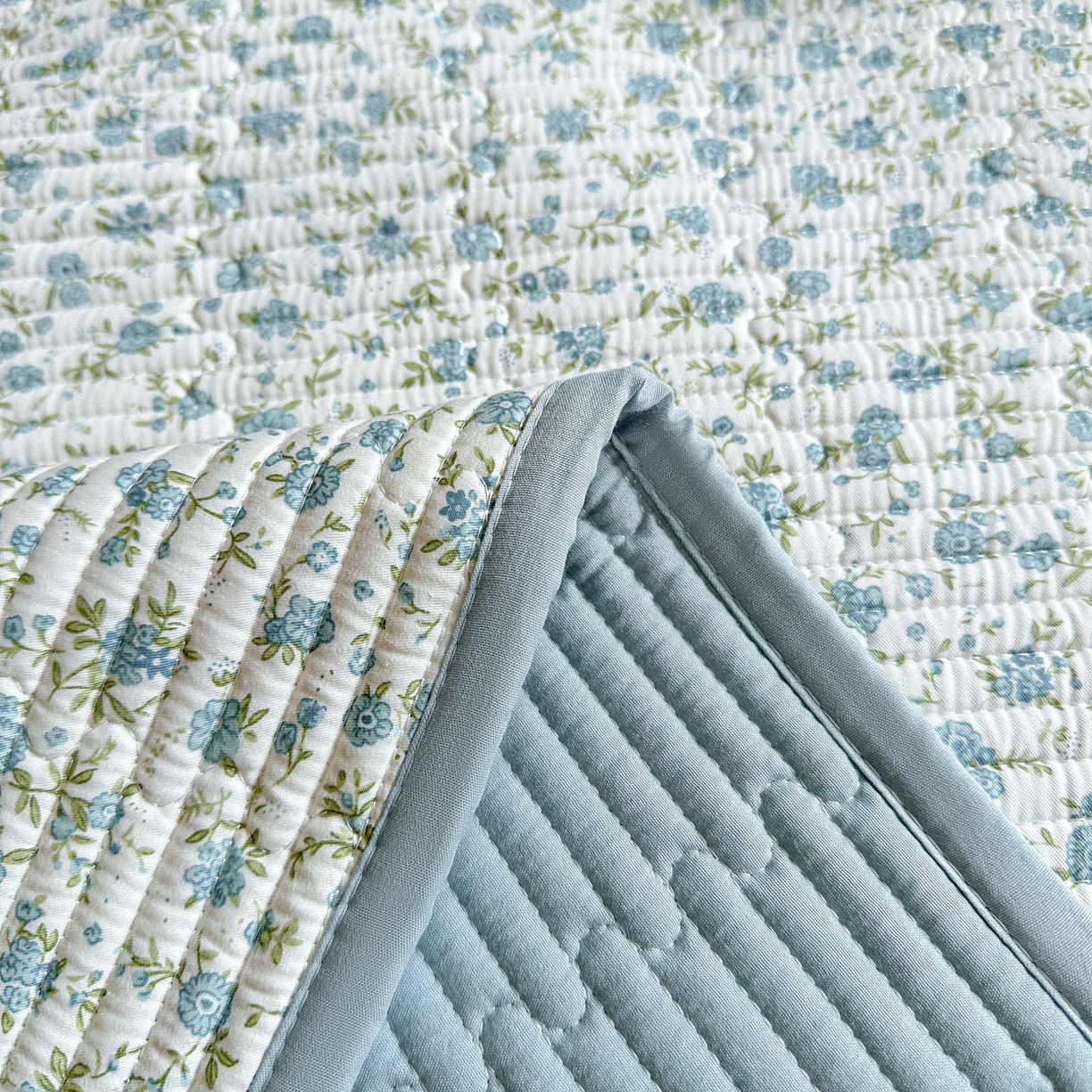 91家纺网 家纺一手货源 找家纺 恒尚居2025新款春秋纯棉床盖全棉印花床单床垫床褥垫-跑量（四季款） 纯棉四季款-蓝韵