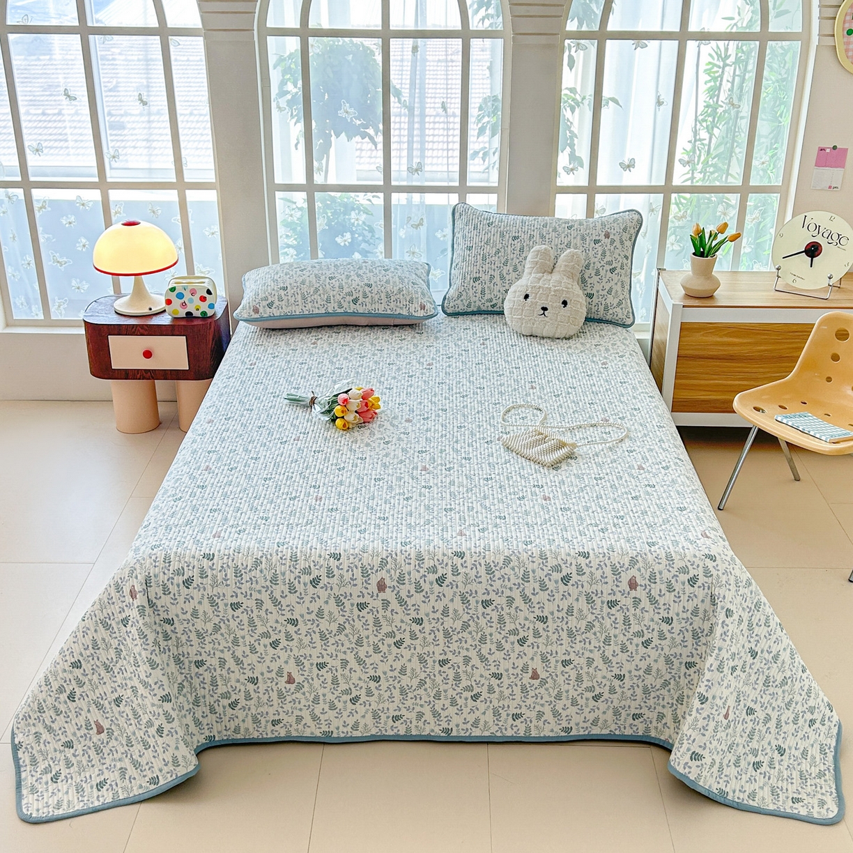 91家纺网 家纺一手货源 找家纺 恒尚居2025新款春秋纯棉床盖全棉印花床单床垫床褥垫-跑量（四季款） 纯棉四季款-绿野仙踪