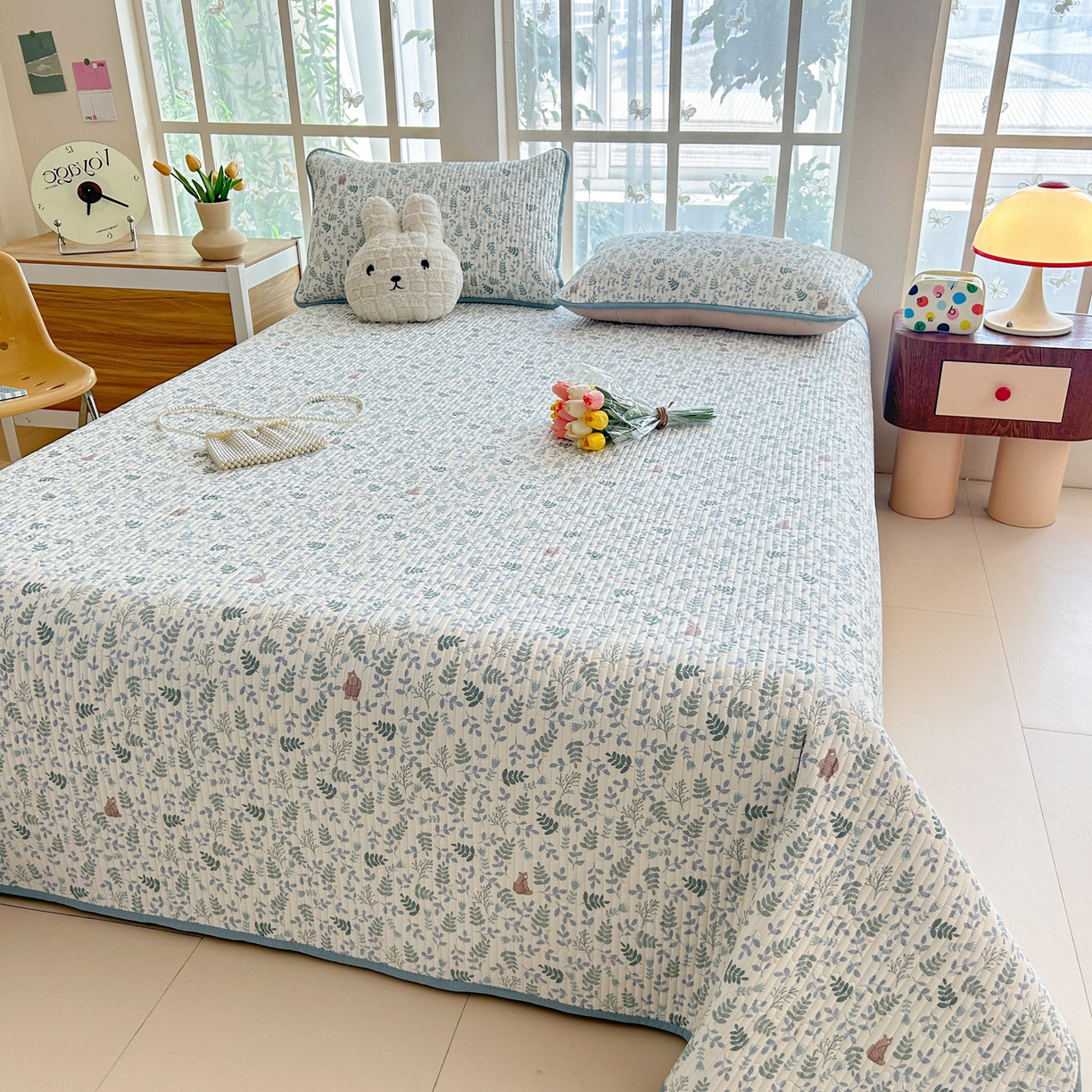 91家纺网 家纺一手货源 找家纺 恒尚居2025新款春秋纯棉床盖全棉印花床单床垫床褥垫-跑量（四季款） 纯棉四季款-绿野仙踪