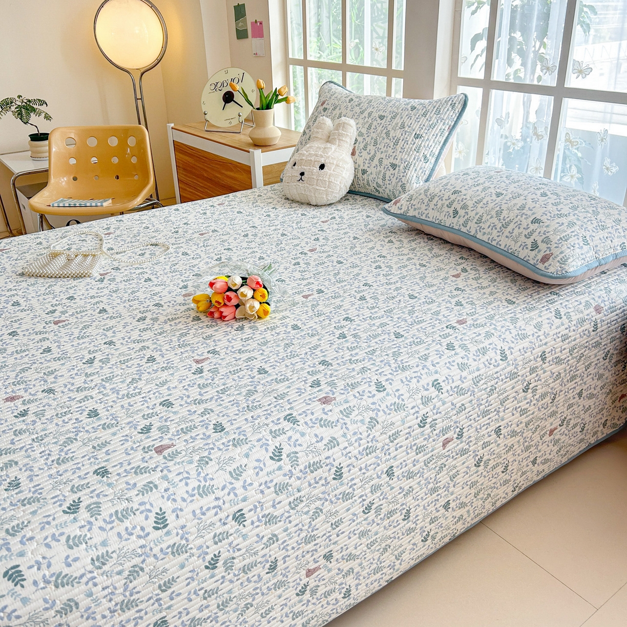 91家纺网 家纺一手货源 找家纺 恒尚居2025新款春秋纯棉床盖全棉印花床单床垫床褥垫-跑量（四季款） 纯棉四季款-绿野仙踪