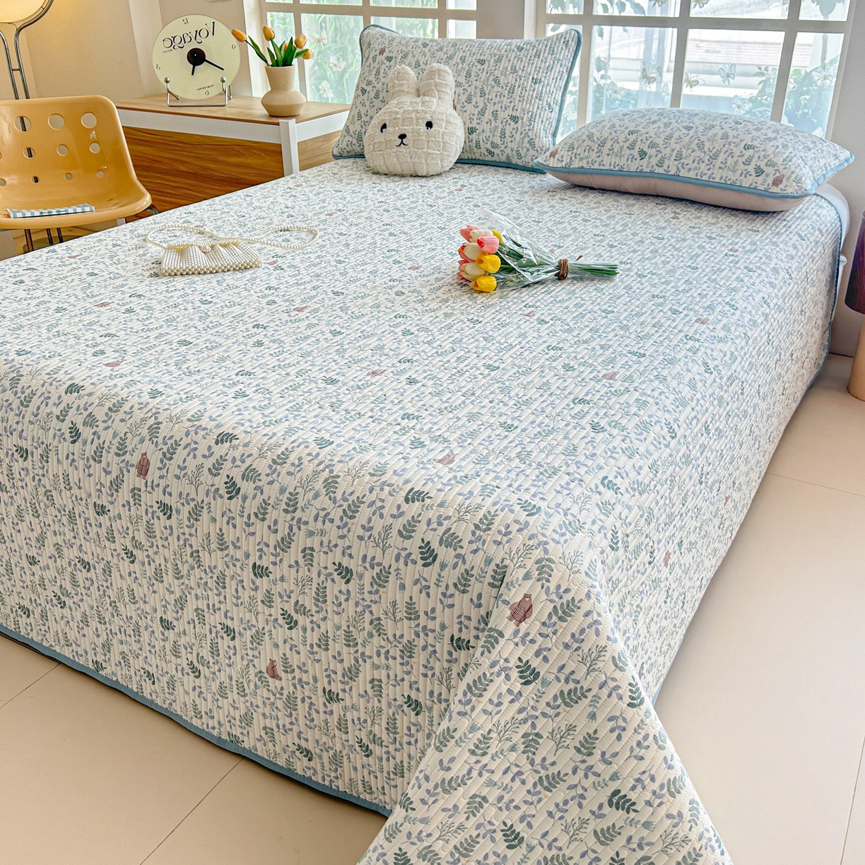 91家纺网 家纺一手货源 找家纺 恒尚居2025新款春秋纯棉床盖全棉印花床单床垫床褥垫-跑量（四季款） 纯棉四季款-绿野仙踪