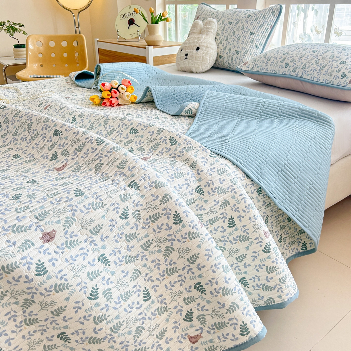 91家纺网 家纺一手货源 找家纺 恒尚居2025新款春秋纯棉床盖全棉印花床单床垫床褥垫-跑量（四季款） 纯棉四季款-绿野仙踪