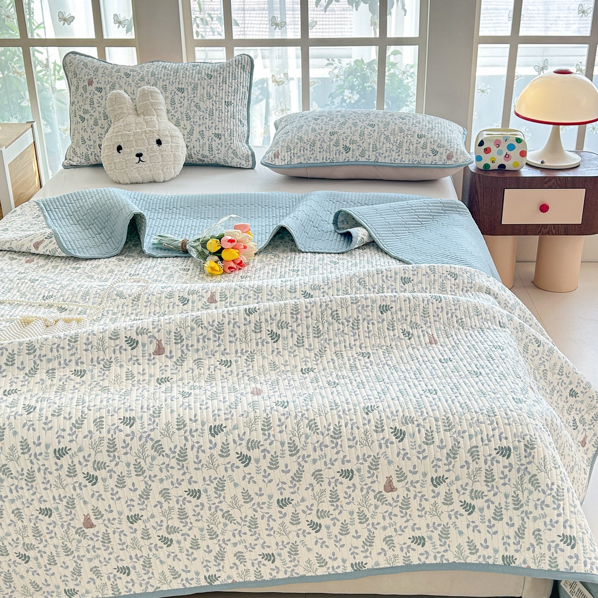 91家纺网 家纺一手货源 找家纺 恒尚居2025新款春秋纯棉床盖全棉印花床单床垫床褥垫-跑量（四季款） 纯棉四季款-绿野仙踪