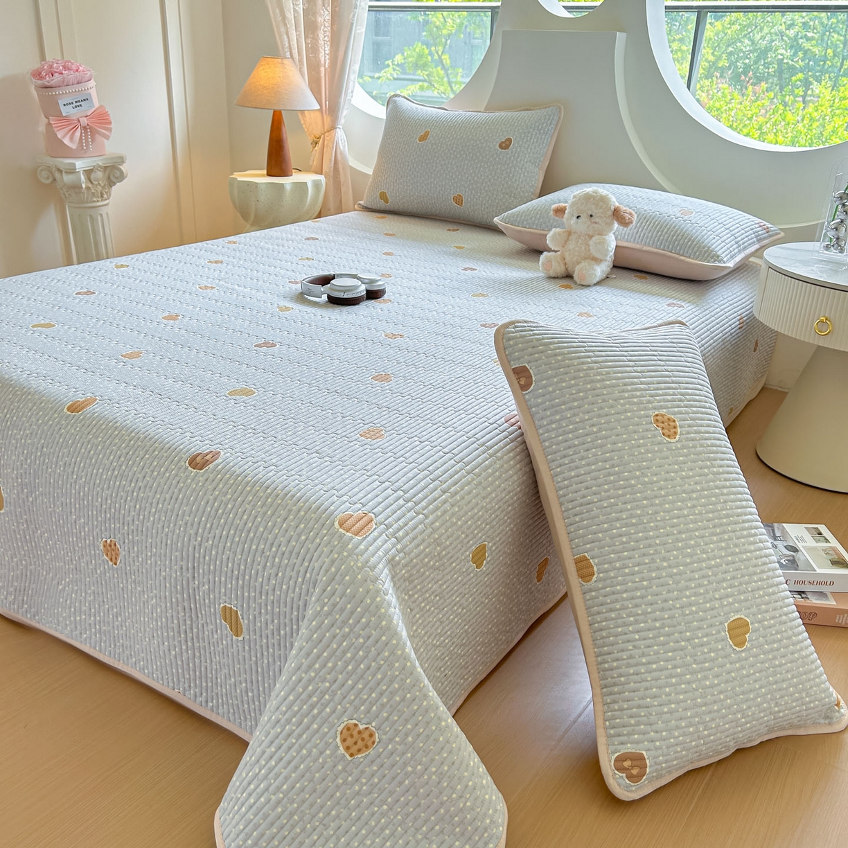 91家纺网 家纺一手货源 找家纺 恒尚居2025新款春秋纯棉床盖全棉印花床单床垫床褥垫-跑量（四季款） 纯棉四季款-绮陌