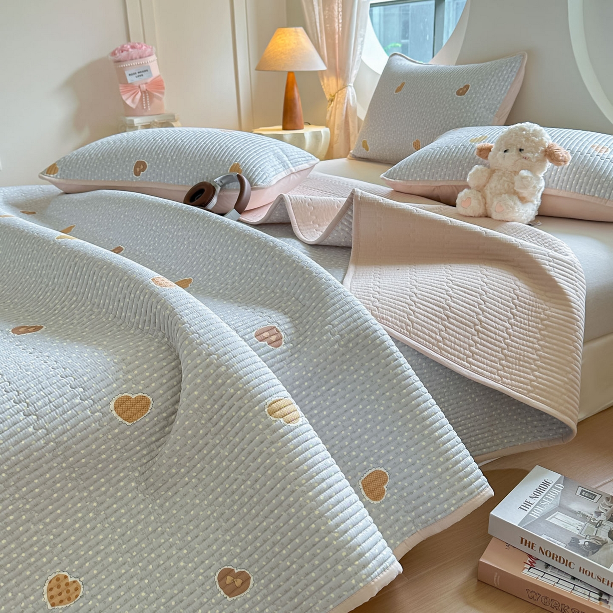 恒尚居2025新款春秋纯棉床盖全棉印花床单床垫床褥垫-跑量（四季款） 纯棉四季款-绮陌