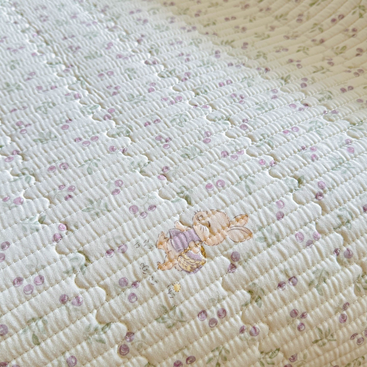 91家纺网 家纺一手货源 找家纺 恒尚居2025新款春秋纯棉床盖全棉印花床单床垫床褥垫-跑量（四季款） 纯棉四季款-樱桃紫