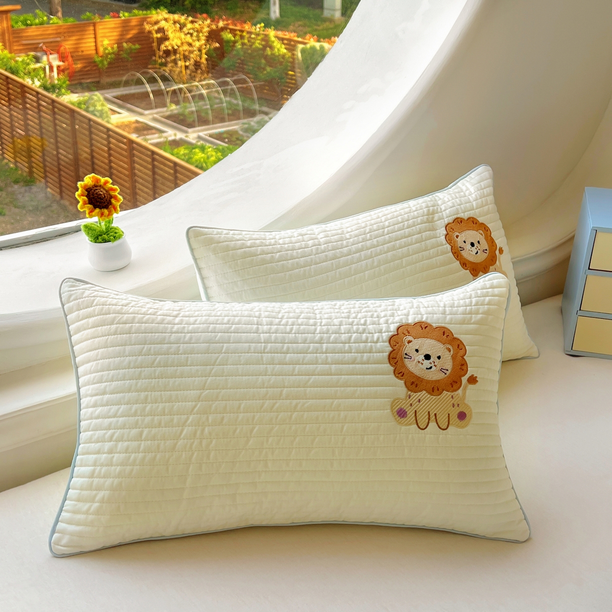 （总）百寐 2025新款A类水洗全棉绗缝夹棉-单枕套(不含芯)