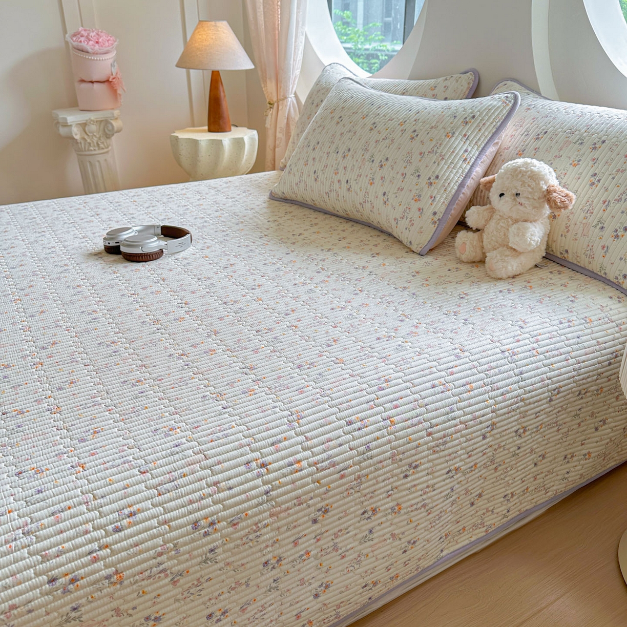 91家纺网 家纺一手货源 找家纺 恒尚居2025新款春秋纯棉床盖全棉印花床单床垫床褥垫-跑量（四季款） 纯棉四季款-云水谣