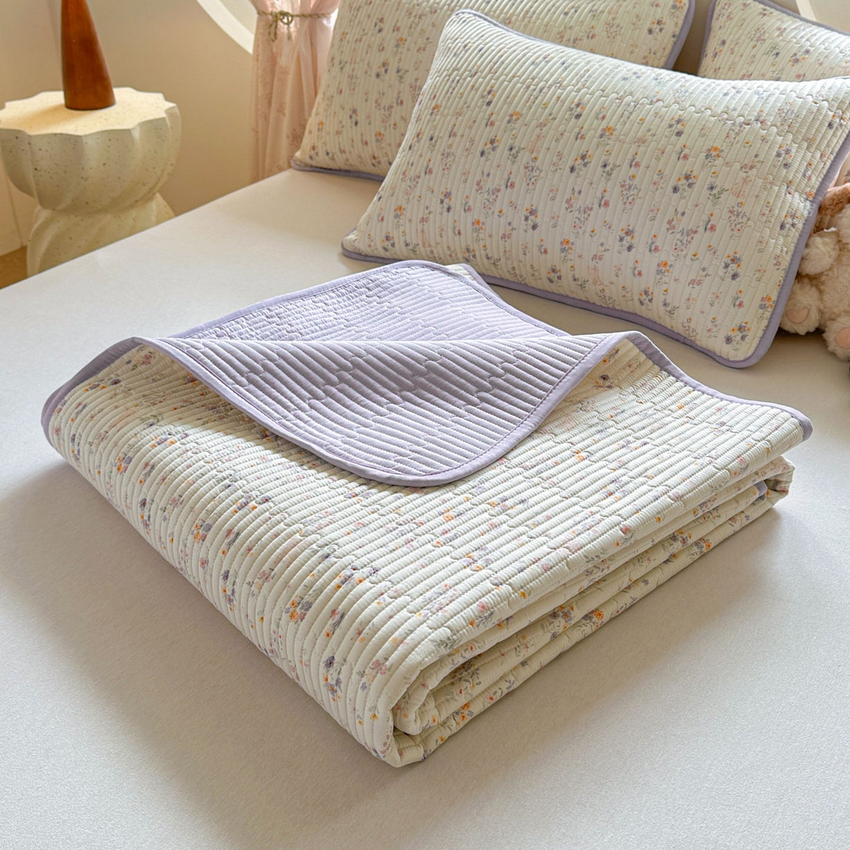 91家纺网 家纺一手货源 找家纺 恒尚居2025新款春秋纯棉床盖全棉印花床单床垫床褥垫-跑量（四季款） 纯棉四季款-云水谣