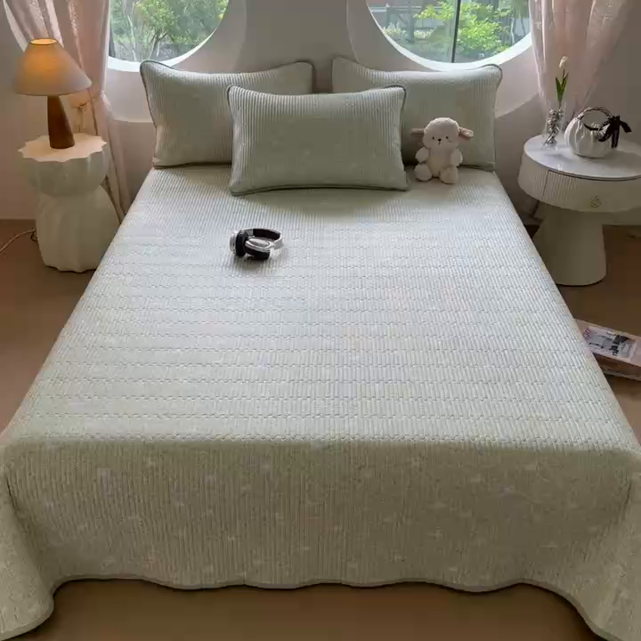 91家纺网 家纺一手货源 找家纺 恒尚居2025新款春秋纯棉床盖全棉印花床单床垫床褥垫-跑量（四季款） 纯棉四季款-丁香花开