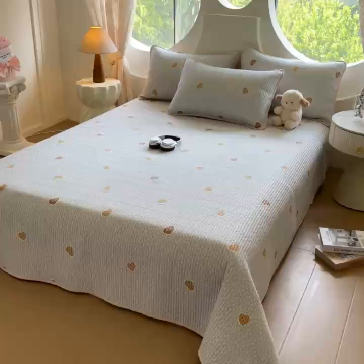 91家纺网 家纺一手货源 找家纺 恒尚居2025新款春秋纯棉床盖全棉印花床单床垫床褥垫-跑量（四季款） 纯棉四季款-绮陌